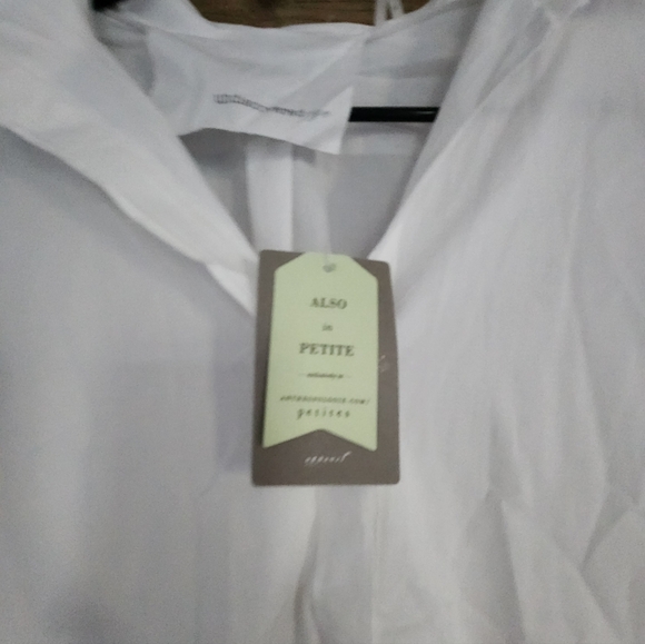 NWT Anthropologie Beautiful White Long Button Up - Picture 7 of 8
